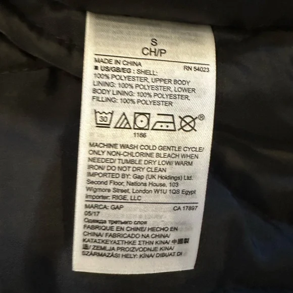 GAP pimaloft black winter coat S - Picture 13 of 14